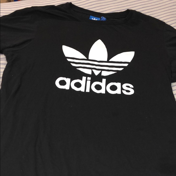 adidas Tops - 5/$25✨ Black & White Adidas Logo Short Sleeve Tee